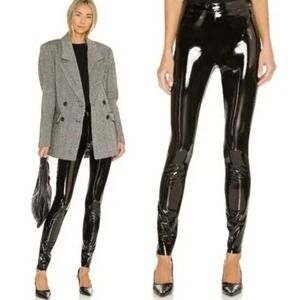 New Alice + Olivia Maddox Vegan Latex Leggings In… - image 1